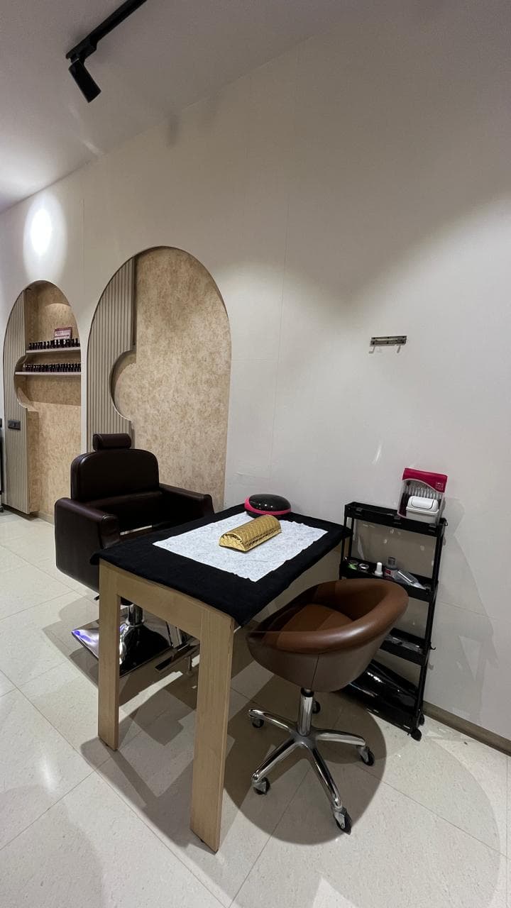The manicure station inside IPSA Beauty Lounge